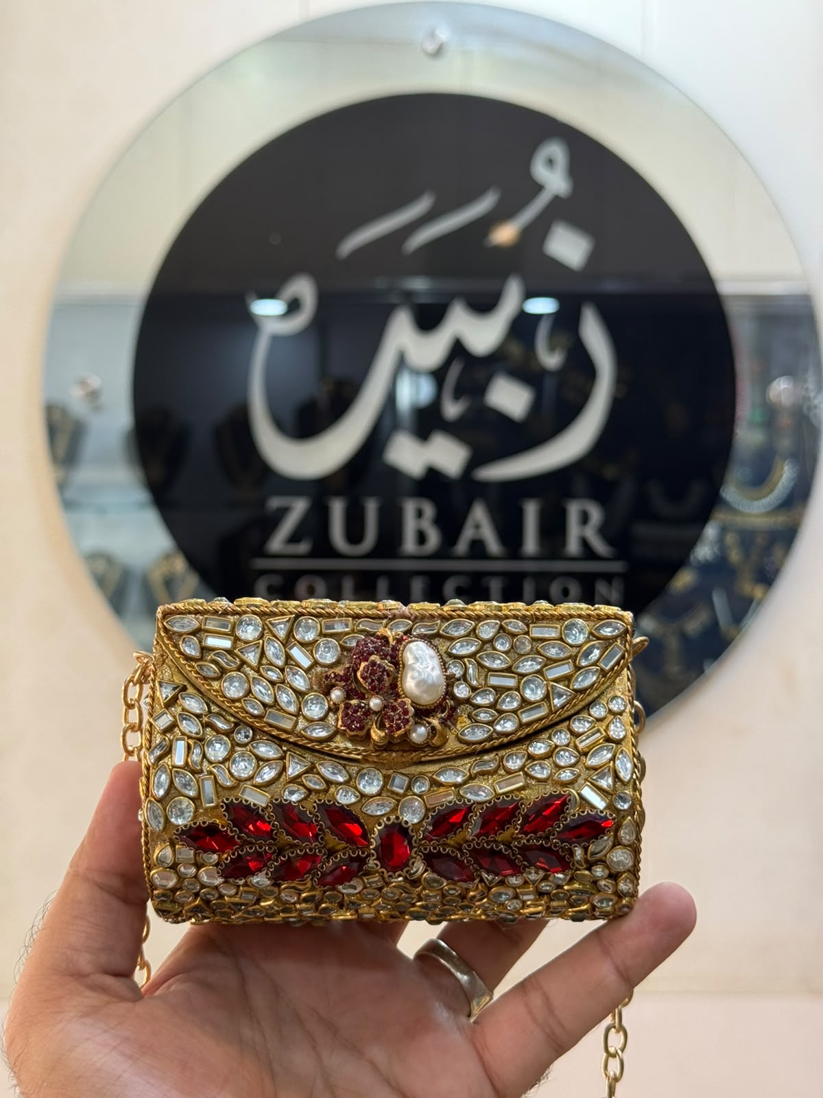 Stylish Kundan Turkish Designer Clutch_Medium Size_New Arrival_ Design 8