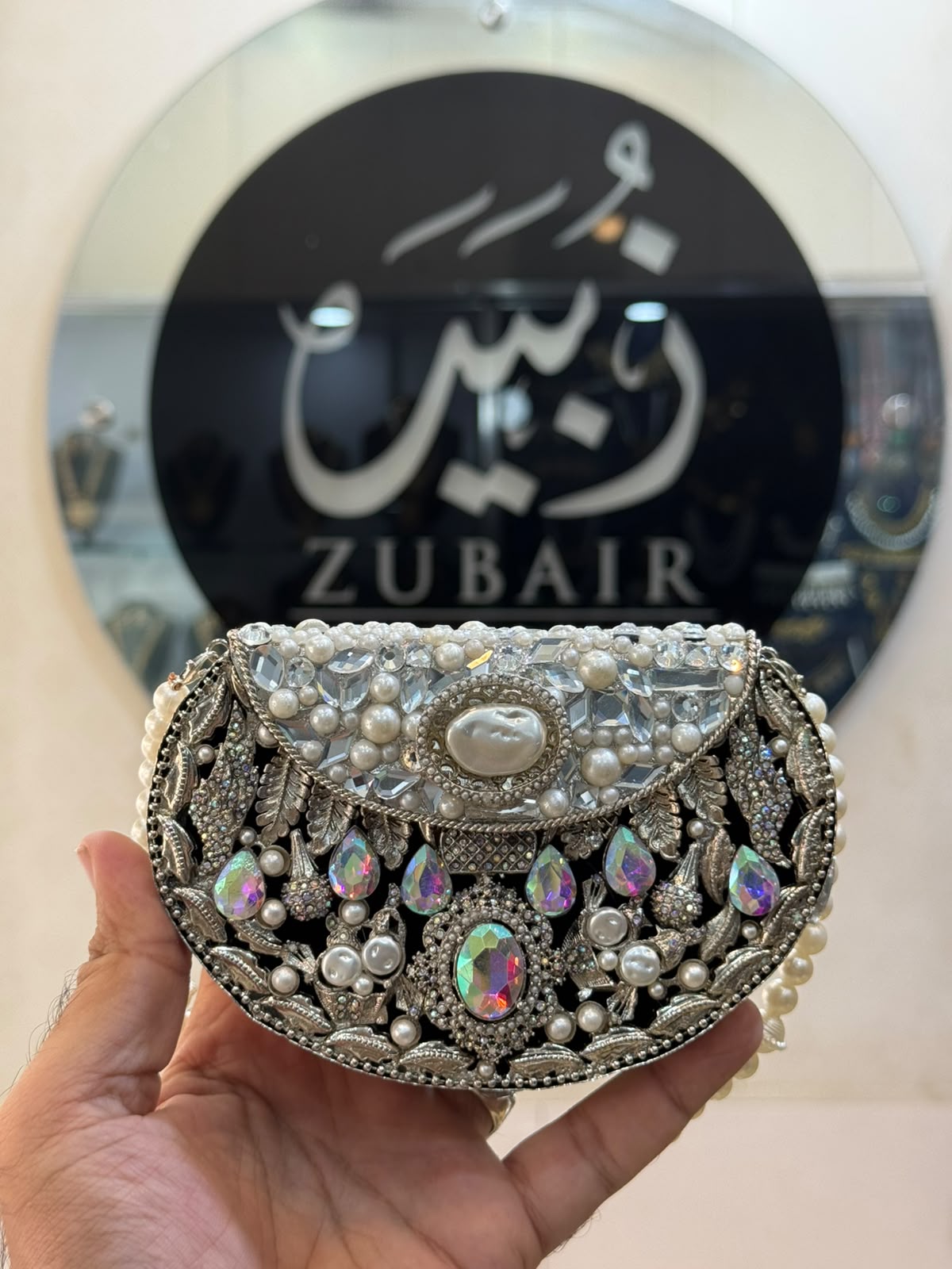 Stylish Kundan Turkish Designer Clutch_Medium Size_New Arrival_ Design 6