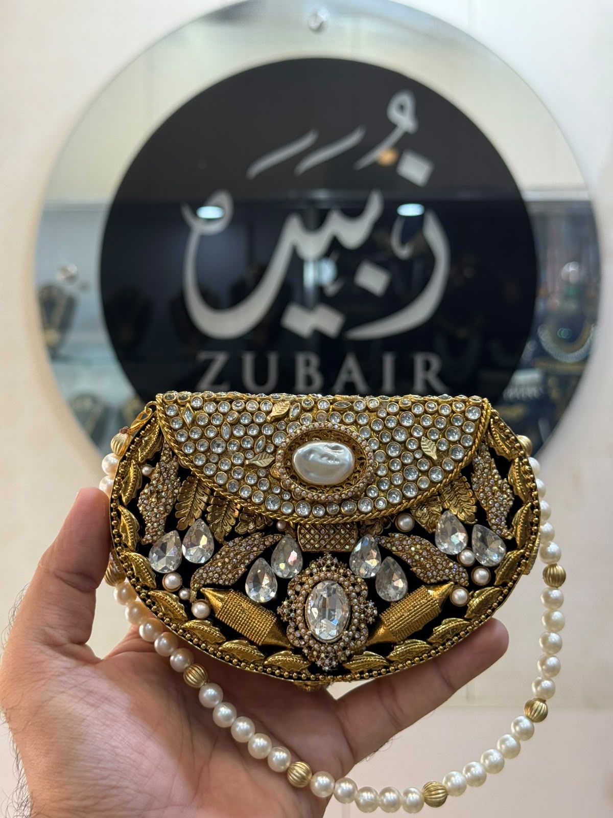 Stylish Kundan Turkish Designer Clutch_Medium Size_New Arrival_ Design 7