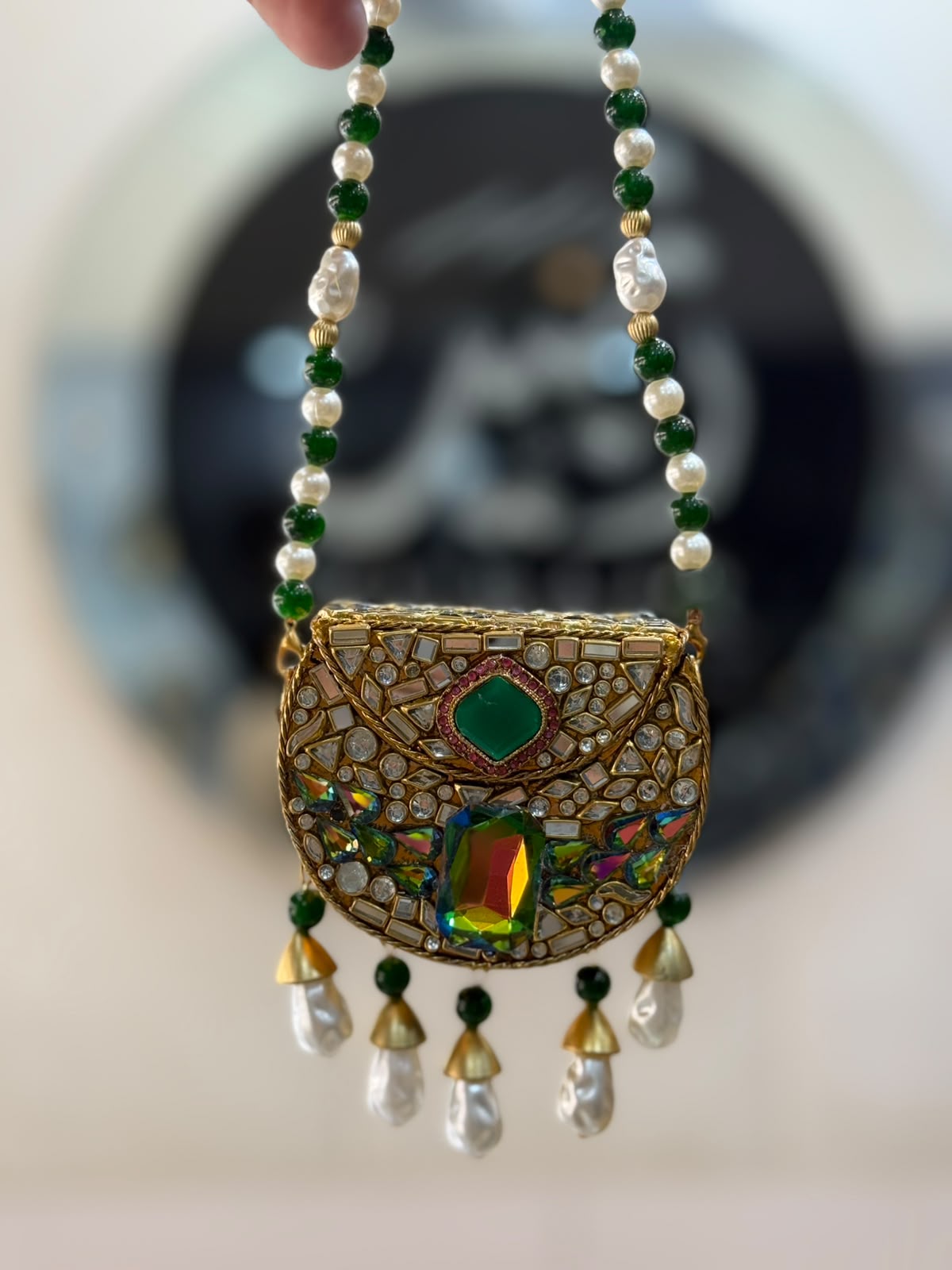 Stylish Kundan Turkish Designer Clutch_Small Size_New Arrival_ Design 2