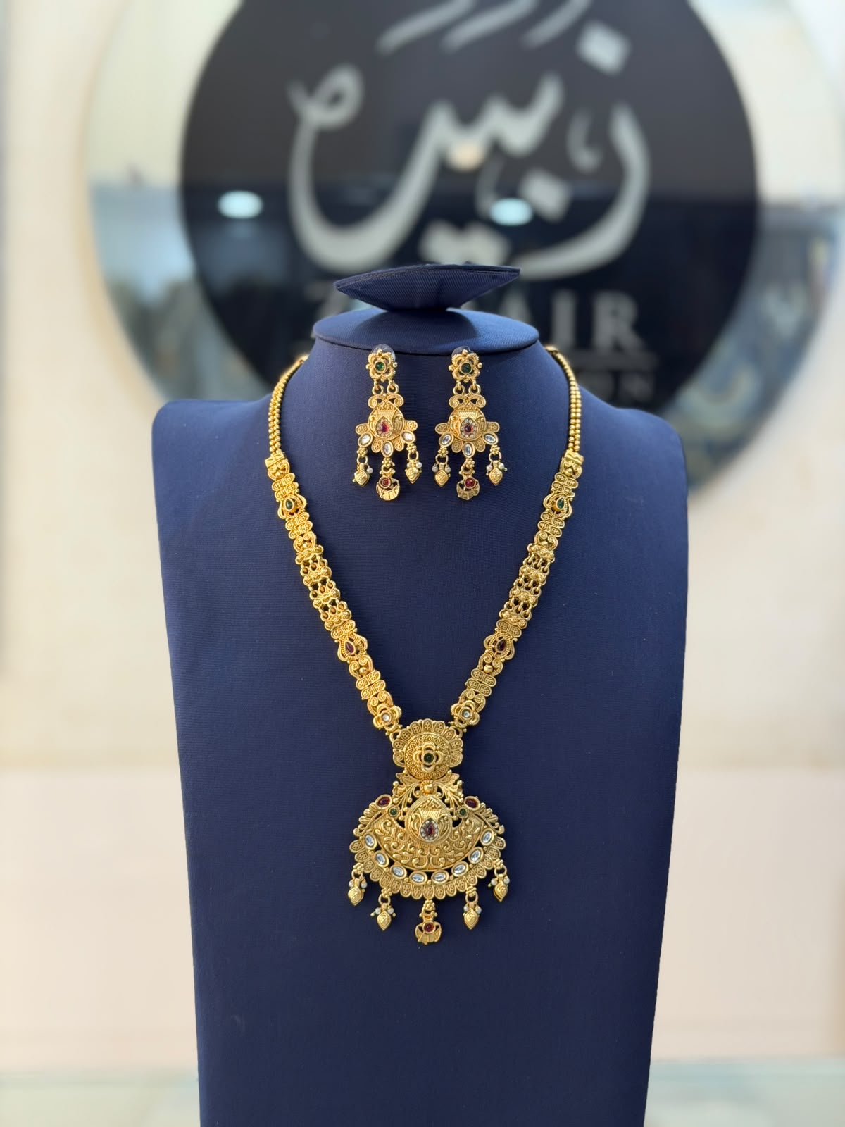 Royal Golden Rajwadi Mala Set – Bridal Necklace & Earrings | Wedding Collection | New Arrival 5