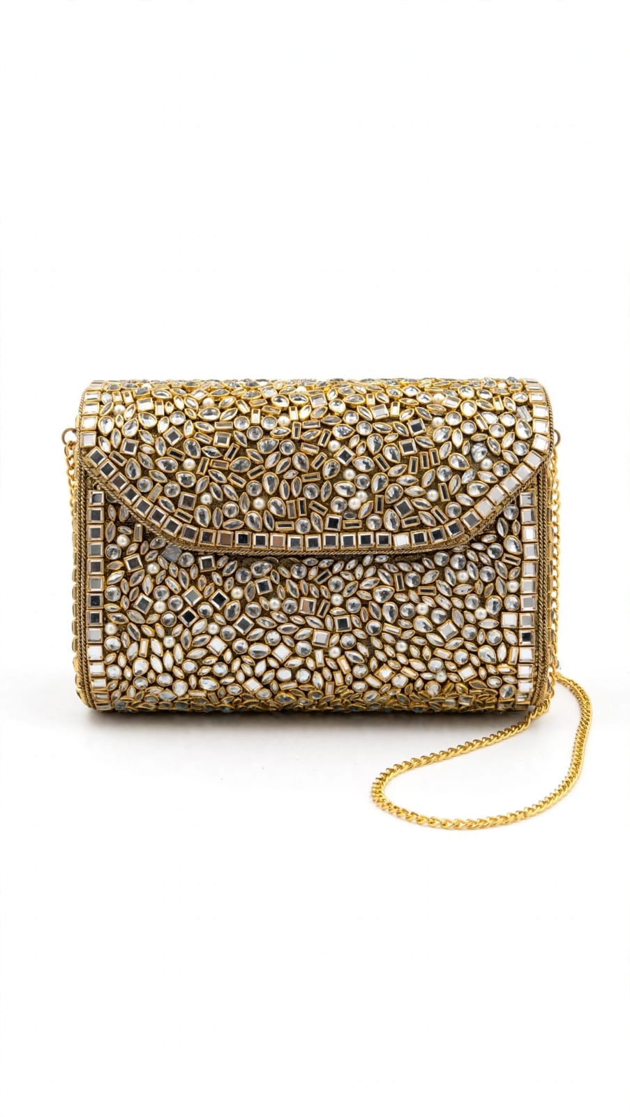Handmade Designer Large Kundan Clutch_New Arrival_Design 1