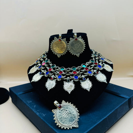 Beautiful afghani new design necklace set