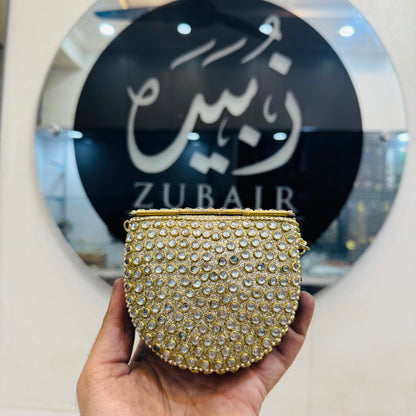 Beautiful mini size kundan clutch