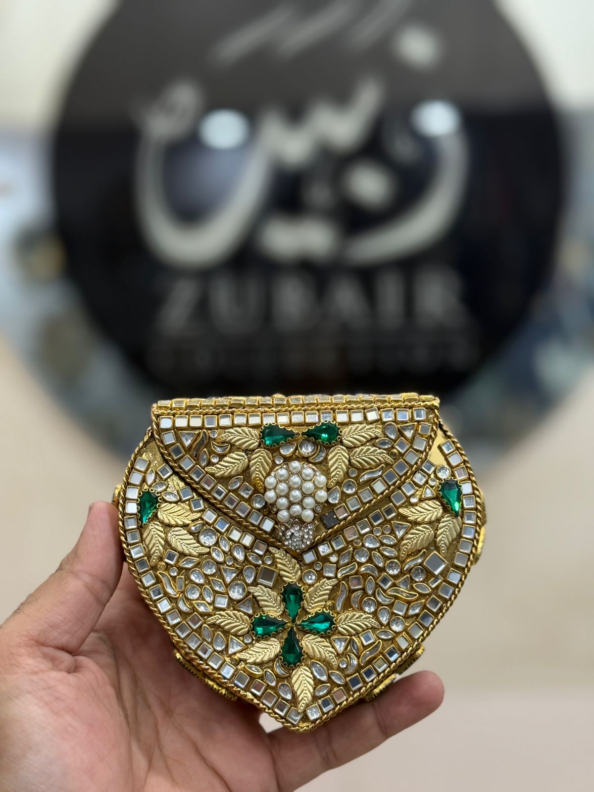 Turkish_Kundan Designer Metal Clutch_New Design 15