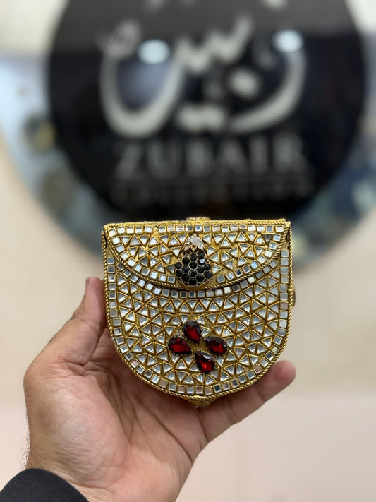 Turkish_Kundan Designer Metal Clutch_New Design 21