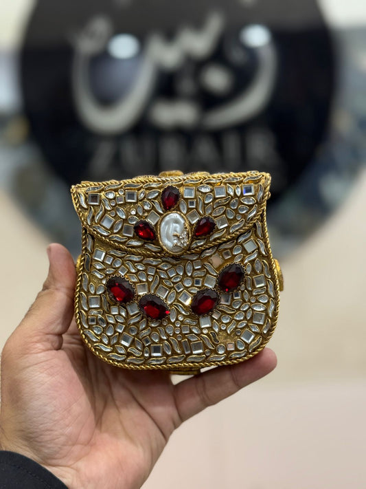 Turkish_Kundan Designer Metal Clutch_New Design 22