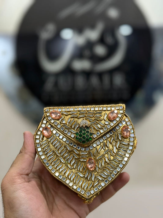 Turkish_Kundan Designer Metal Clutch_New Design 2