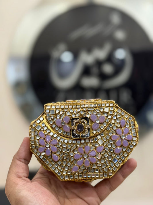 Turkish_Kundan Designer Metal Clutch_New Design 4