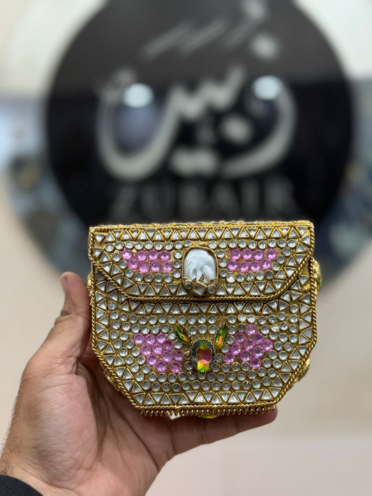Turkish_Kundan Designer Metal Clutch_New Design 5