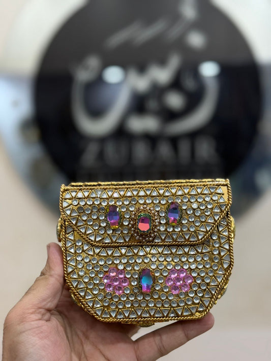 Turkish_Kundan Designer Metal Clutch_New Design 7