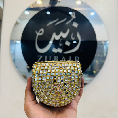 Beautiful mini size kundan clutch