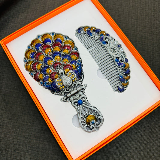 New Design Medium Size Metal mirror& comb