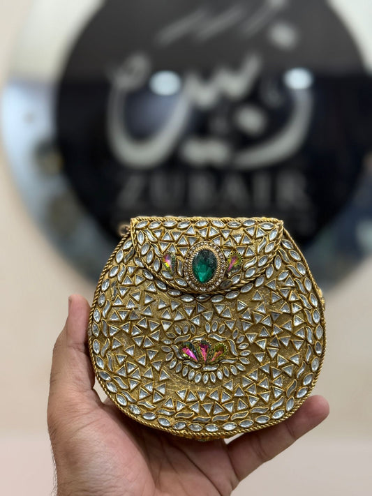 Turkish_Kundan Designer Metal Clutch_New Design 9