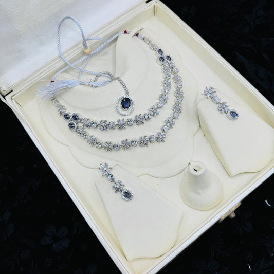 Beautiful zircon double Necklace