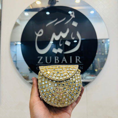 Beautiful mini size kundan clutch