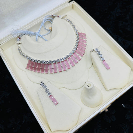 Beautiful Babypink Zircon set