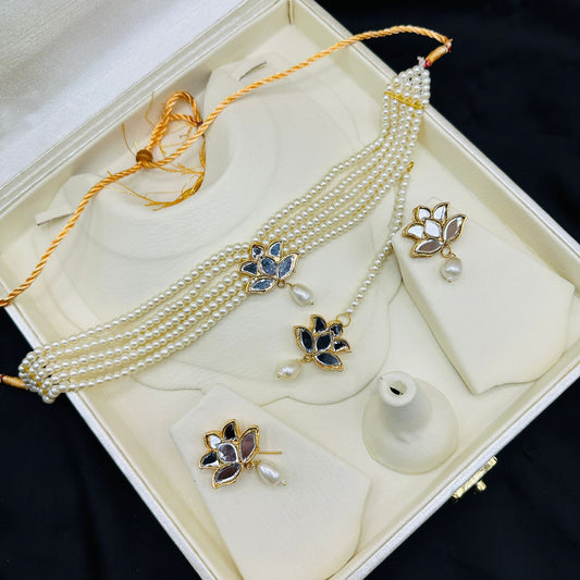 Kundan Flower Set