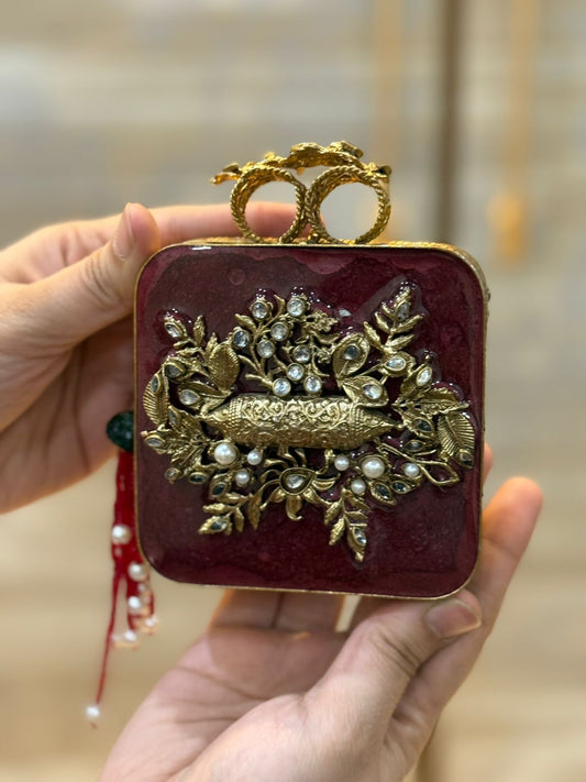 Acrylic Kundan Clutch_Double sided_Design1