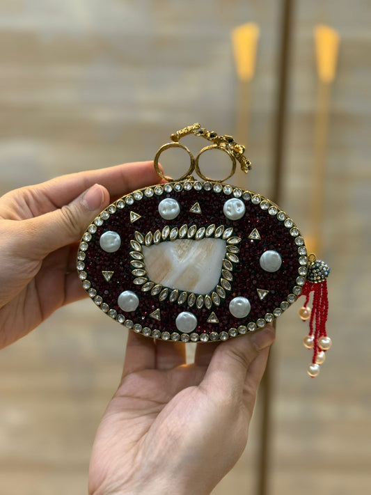 Acrylic Kundan Clutch_Double sided_Design 4