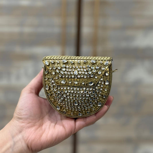 HandMade Small Kundan Clutch-7