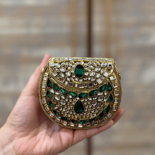 HandMade Small Kundan Clutch-8