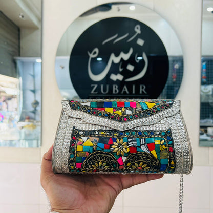 Silver Indian Clutch
