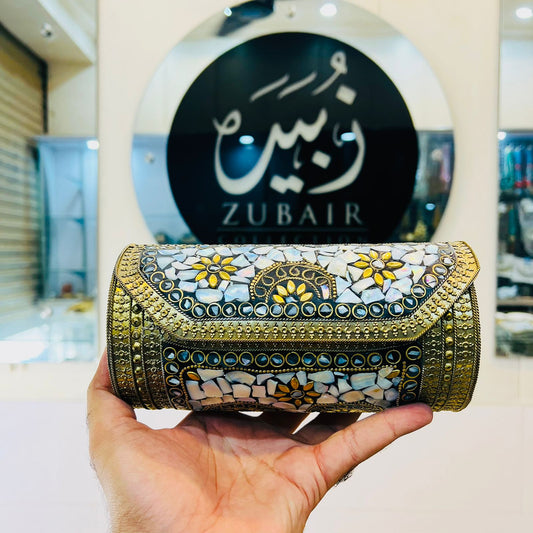 HandMade Golden Round Clutch