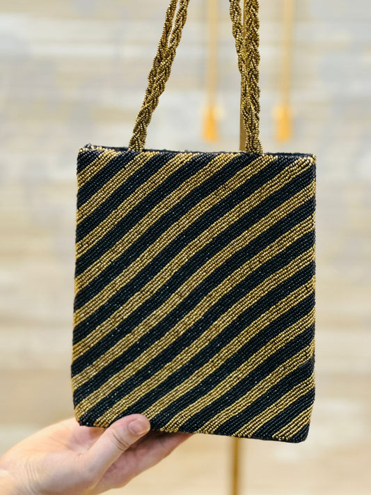 Handmade Beaded Black Bags- 5 Designs