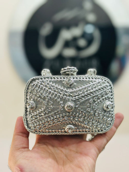 Luxury Silver Heer Collection Clutch- Design 3