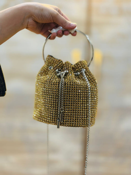 Luxury Golden Zircon Potli Bag