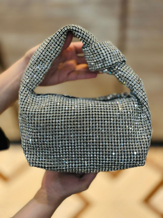 Beautiful Luxury Silver Zircon Bag- New Arrival