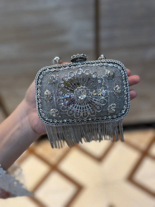 Luxury Silver Heer Collection Clutch- Design 3