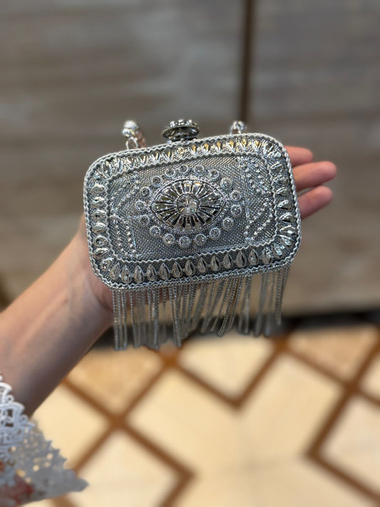 Luxury Silver Heer Collection Clutch- Design 6
