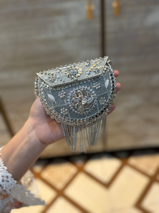 Luxury Silver Heer Collection Clutch- Design 9