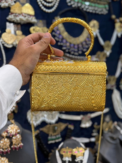 Luxury Golden Metal Clutch_2Tune_Designer Clutch