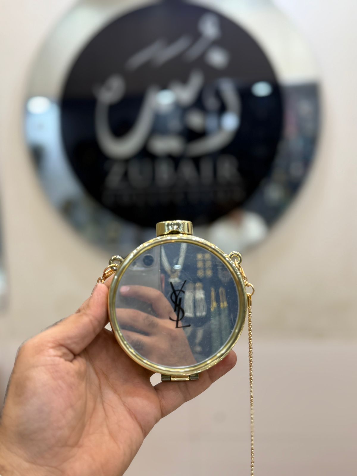 Acrylic Golden MIrror Clutch_Design 6