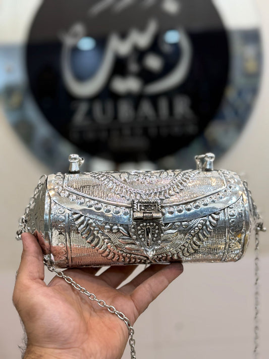Indian HandMade Metal Clutch_Dholki Shape_Design 3