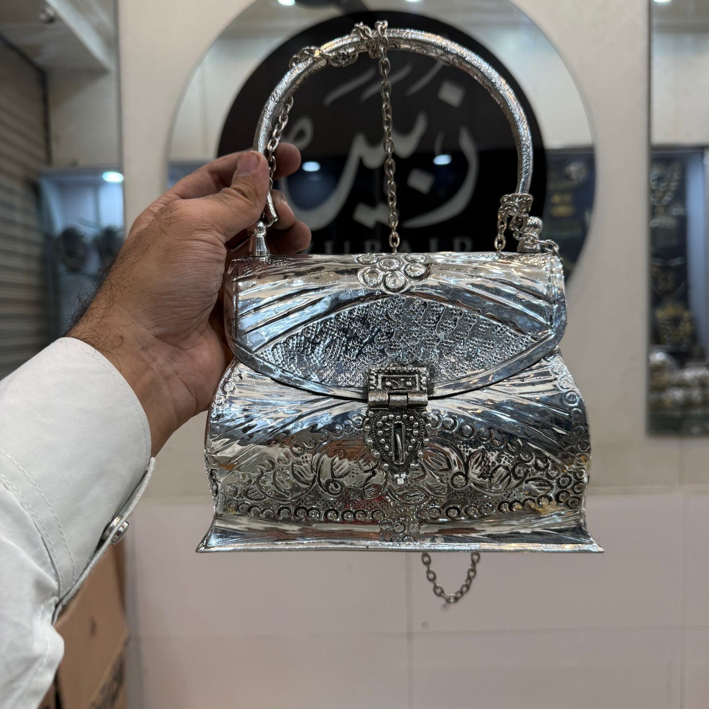 Indian Silver Metal Clutch_New Design