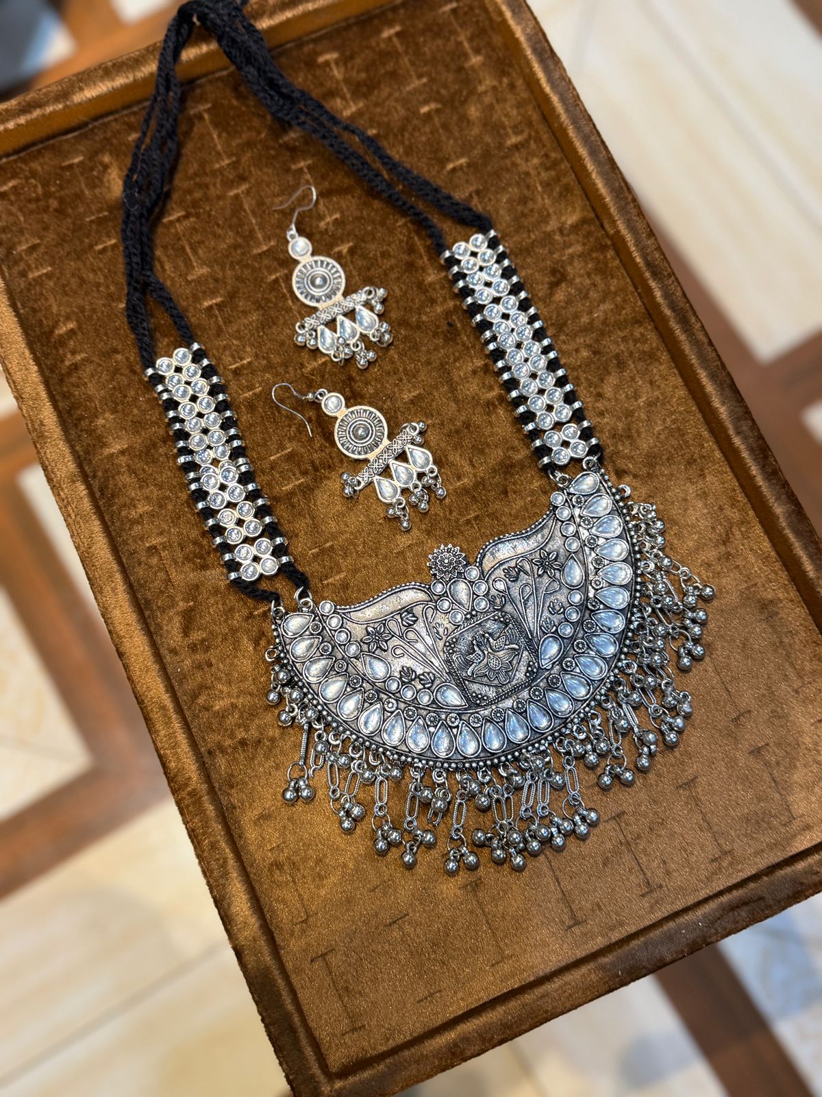 Indian Oxidized Mala Set_New Design