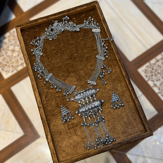 Indian Oxidize Necklace With EarRings_New Design