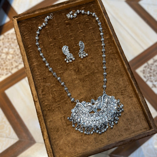 Indian Oxidize Necklace Set with EarRIngs_NEW DESIGN