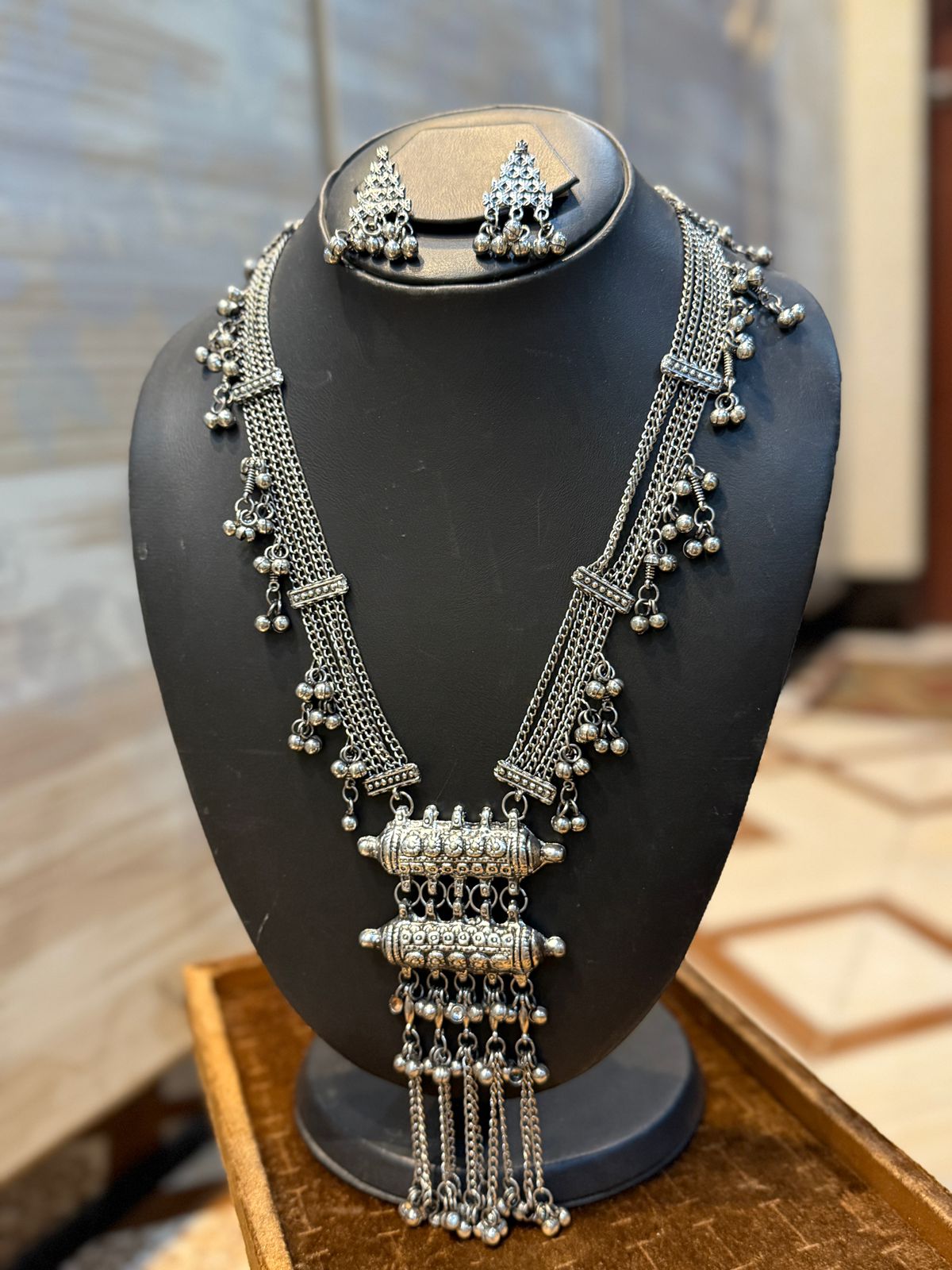 Indian Oxidized Mala Set_New Design