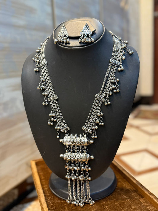 Indian Oxidized Mala Set_New Design