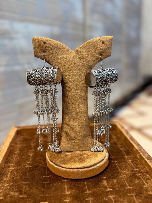 Indian Oxidized Jhumka Set