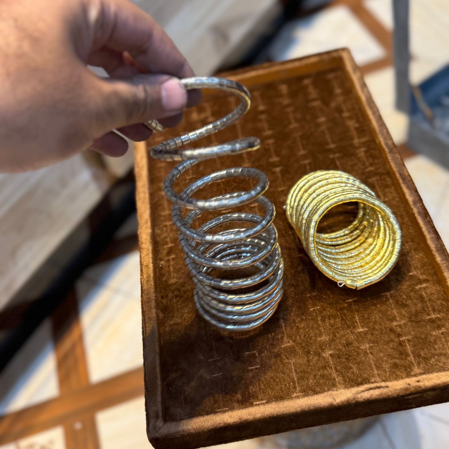 Spiral Bangels_Silver and Golden