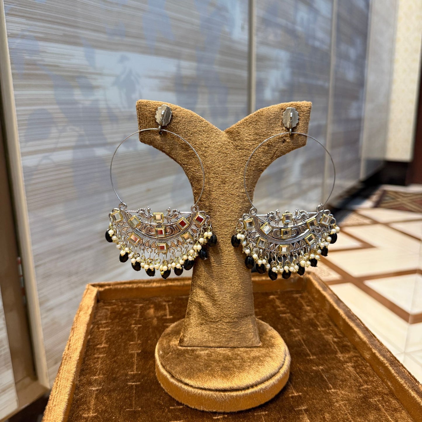 Oxidized Kundan EarRIngs_3 Color Variants
