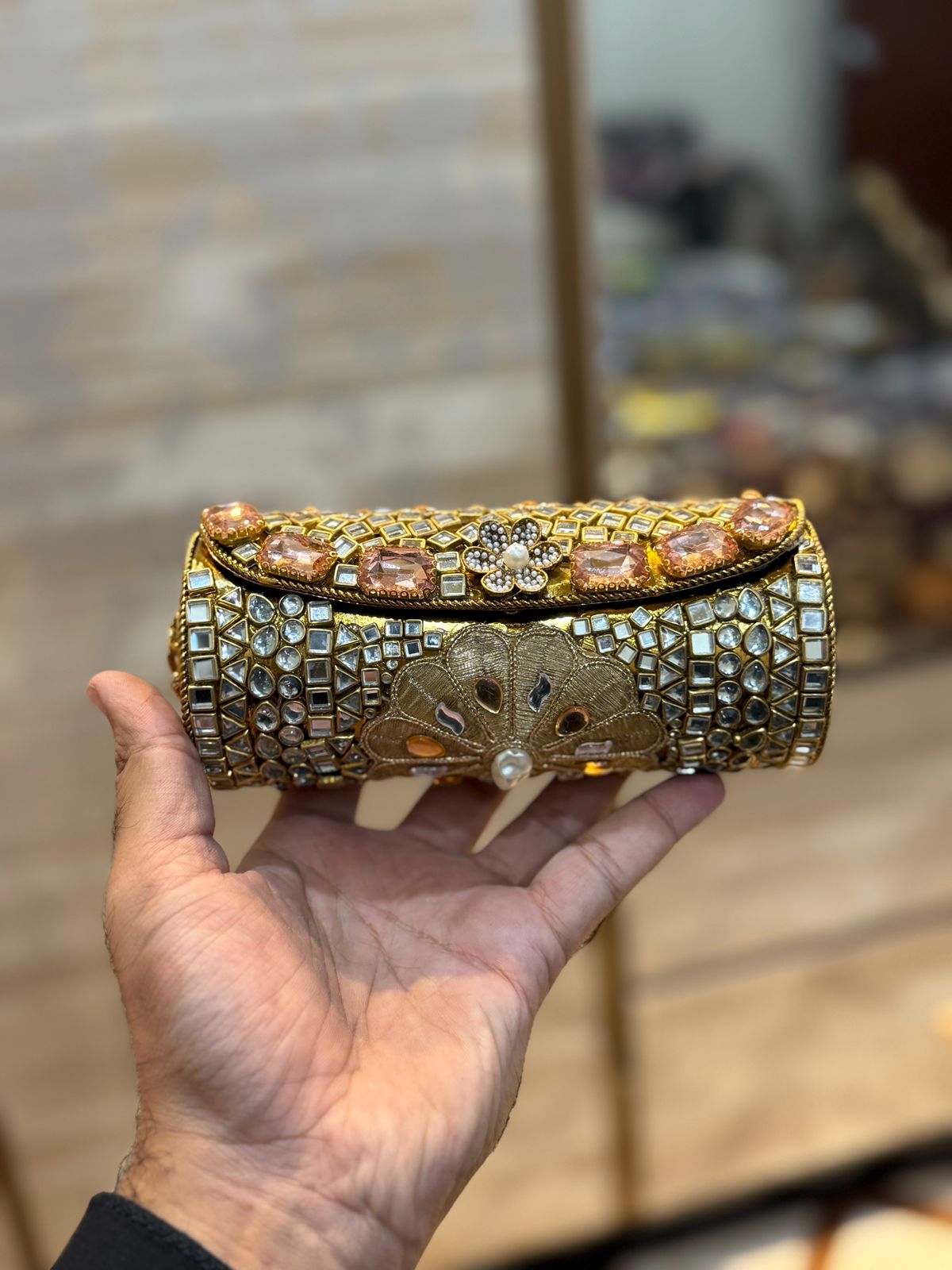 Luxury Kundan Clutch_Large Size