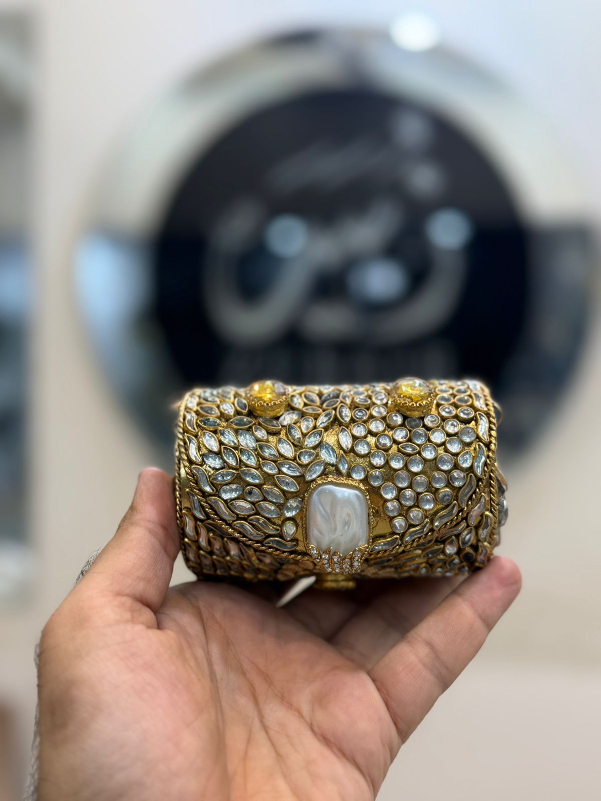 Luxury Kundan Clutch_Medium Size