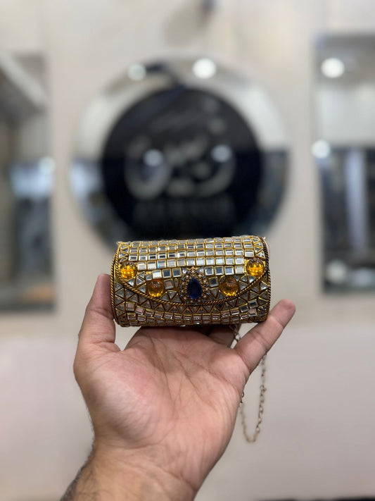 Small Turkish_Kundan Designer Clutch_Design 6